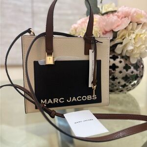 Marc Jacobs Cream and Brown Mini Bag